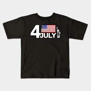 4th of July Independence Day US Flag Statue of Liberty Kids T-Shirt